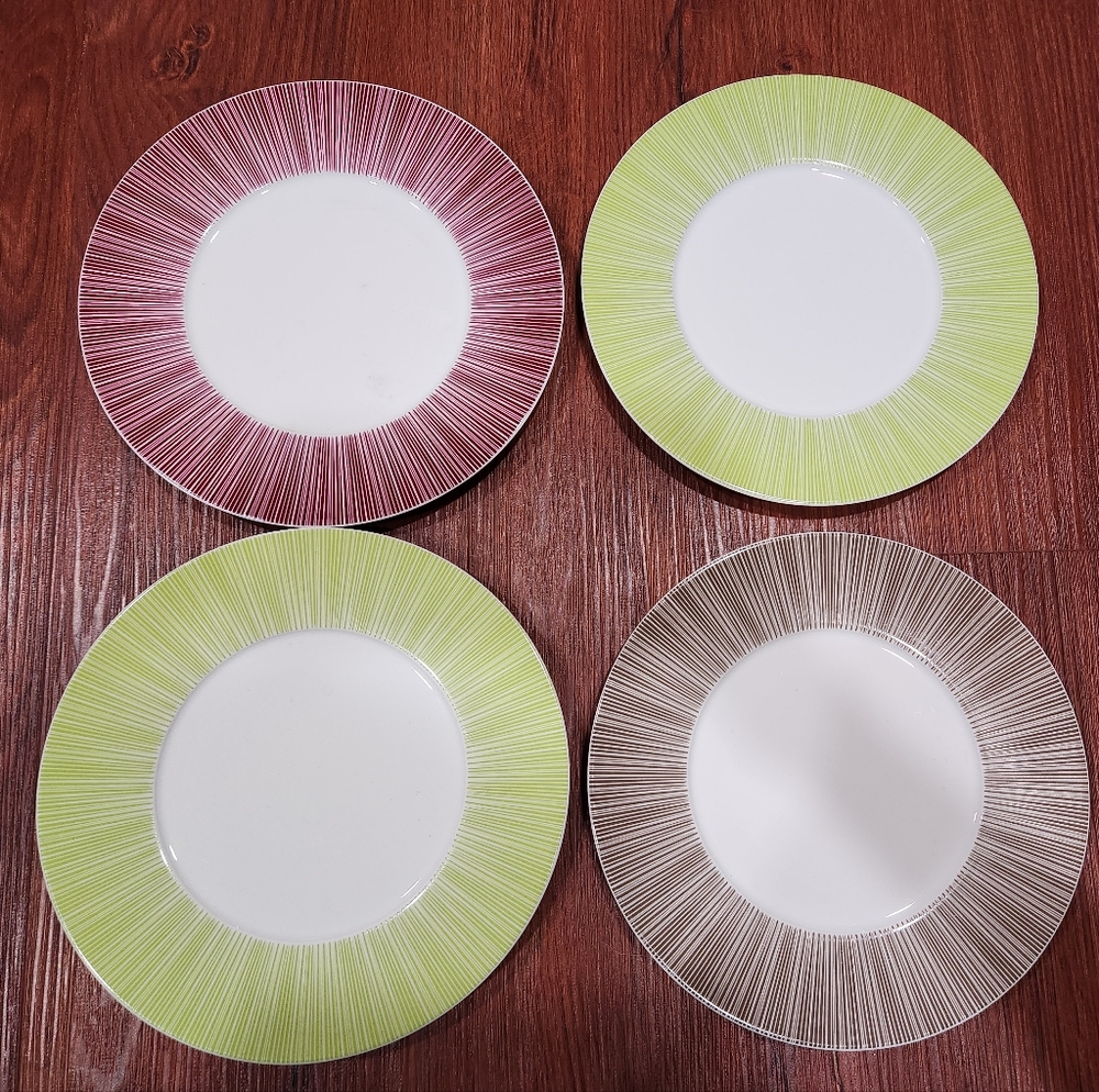 Bernardaud Sol Spring Service Myrte 21cm Salad Plates Set of 4